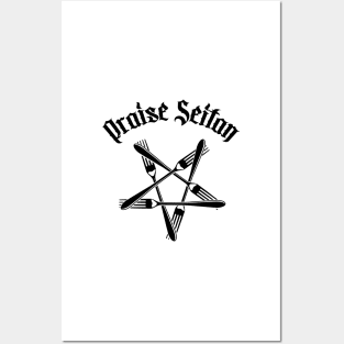 Praise Seitan - Go Vegan 1.2 (black) Posters and Art